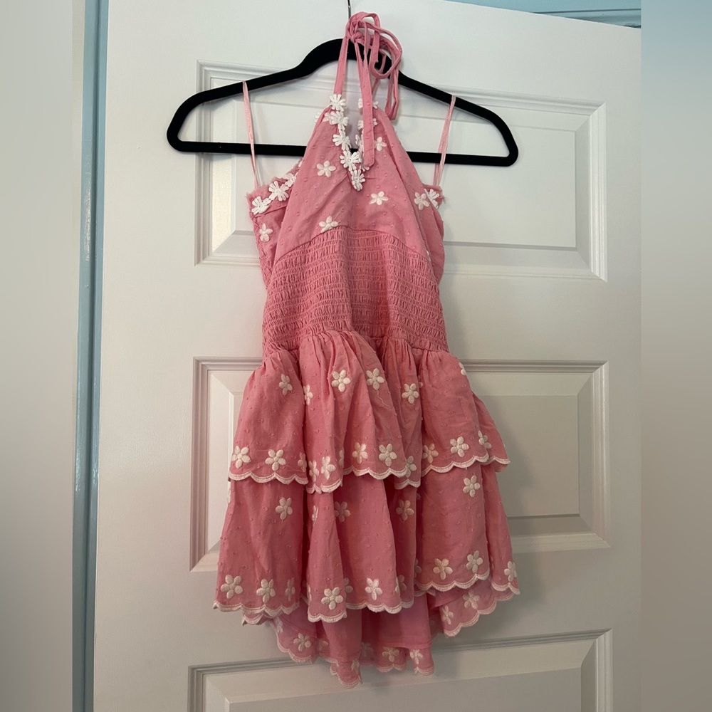 Love Shack Fancy Halter Flower Dress